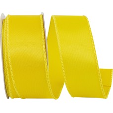 1.5 Inch Yellow Satin Ribbon With Wired Edges, 10 Yard Spool (1 Spool) SALE ITEM